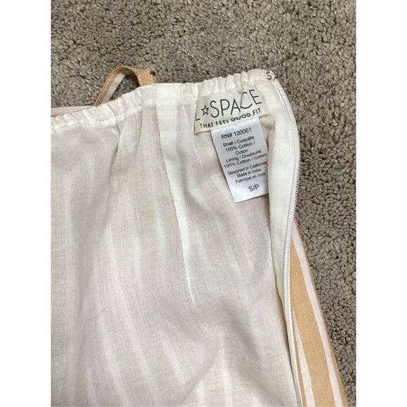 New. L*SPACE tan striped mini dress. Small. Retails $158 - Picture 8 of 9